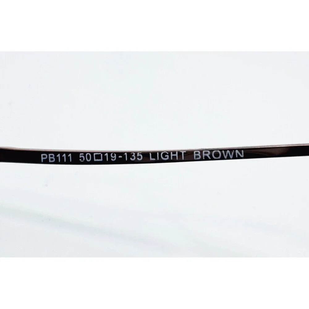 Design Italy Eyeglasses Women Brown PB111 Oval Metal Frame 50-19-135